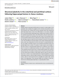 Villard et al., 2023 - Hippocampus - Structural plasticity in the entorhinal and perirhinal cortices following hippocampal
